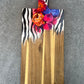 Handgeschilderde borrelplank Zebra