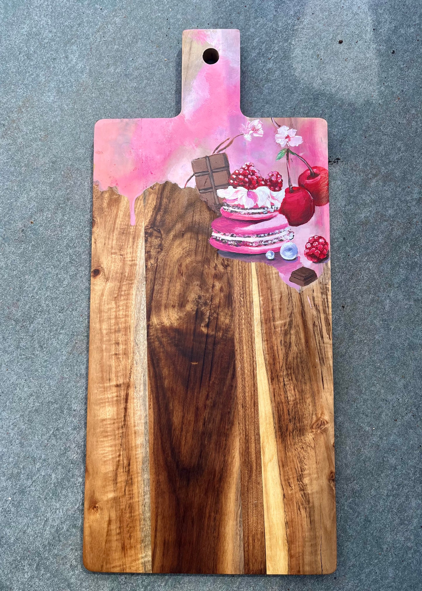Handgeschilderde borrelplank De zoete plank Chimene