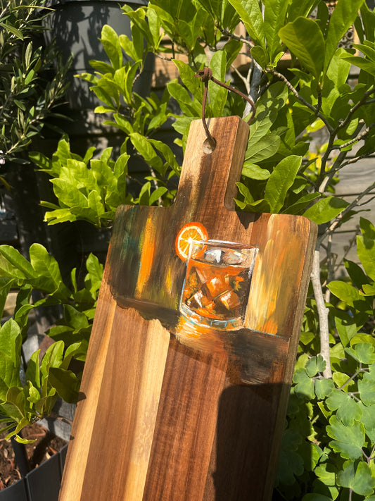 Handgeschilderde borrelplank Whisky
