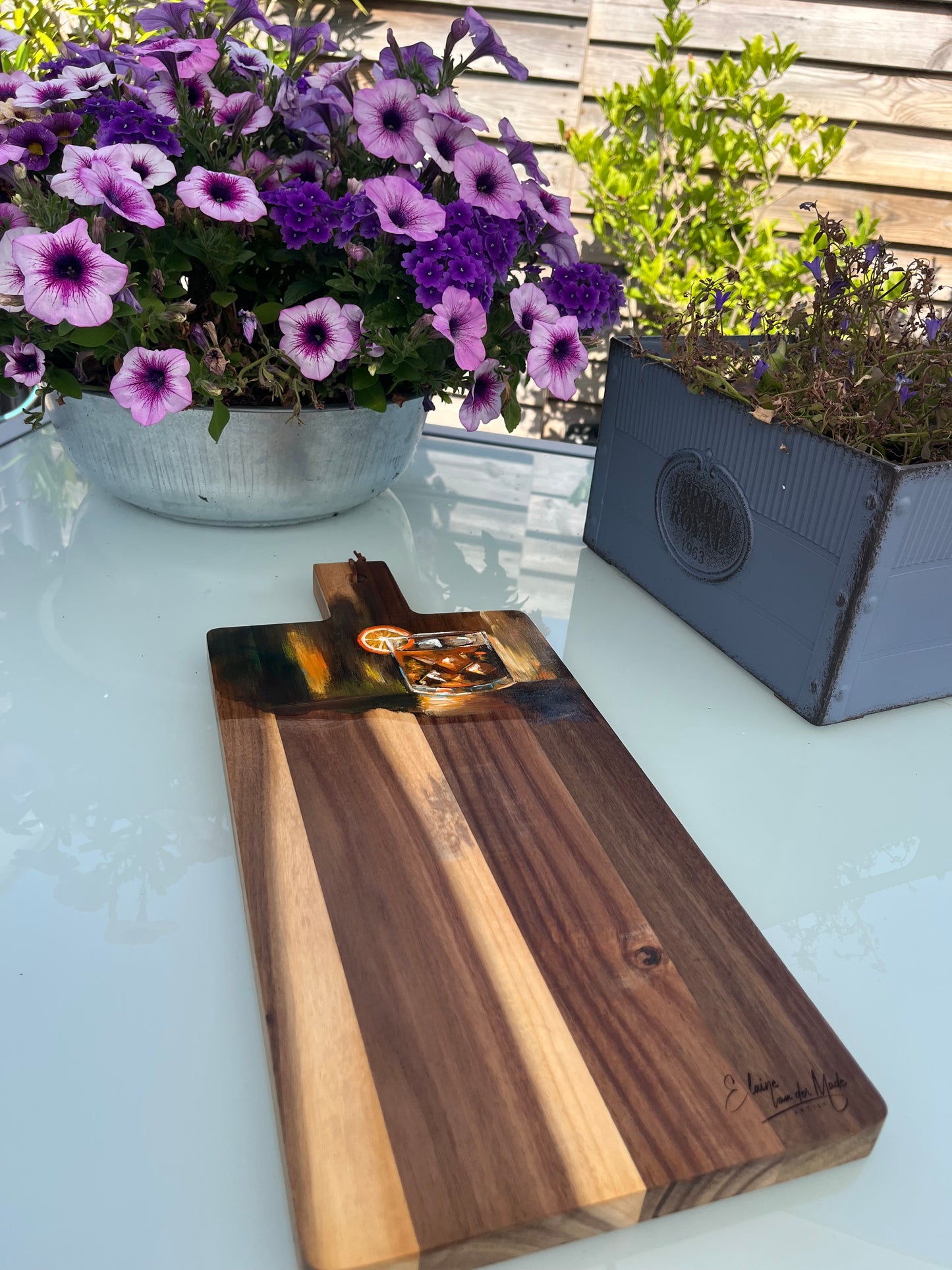 Handgeschilderde borrelplank Whisky
