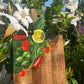 Hangeschilderde borrelplank Groen